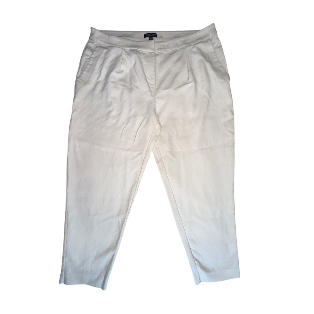 Eileen Fisher White  Trousers Pants Women’s 14P Petite  Lightweight